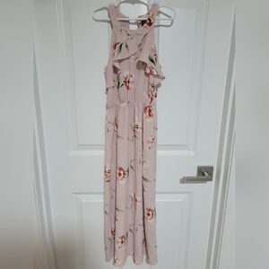 Charming Pink Floral Kids Dress